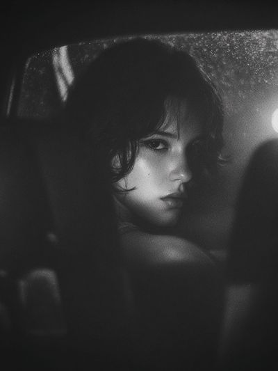 Mysterious Portrait — Black and White Print. poster