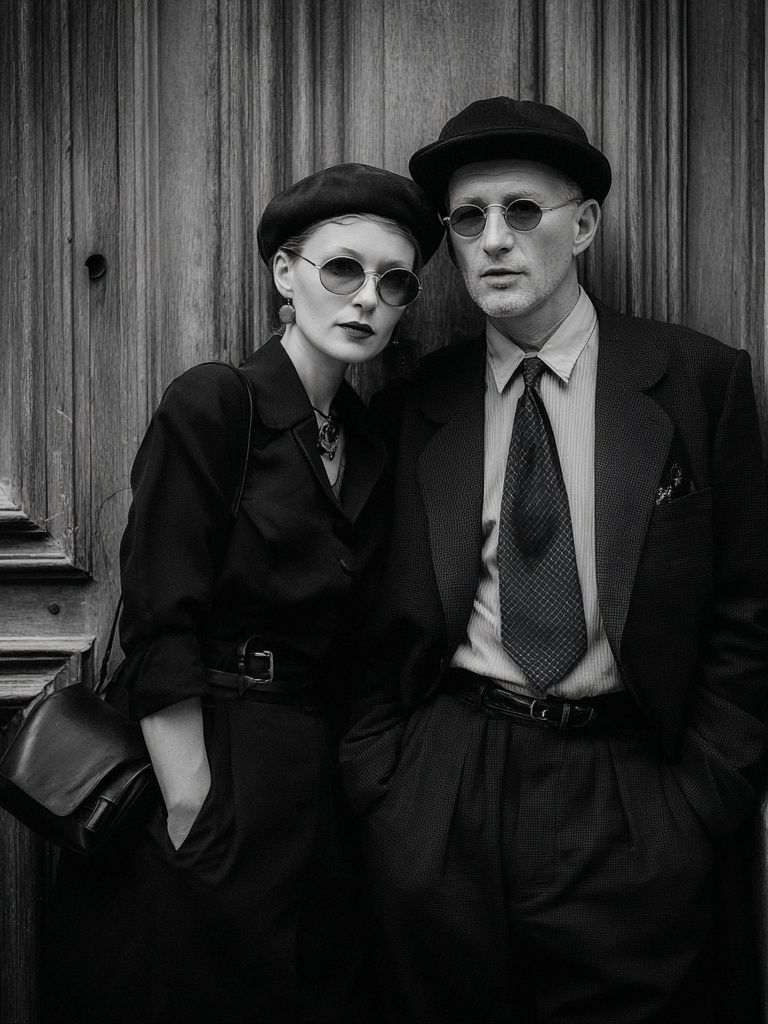 Elegant Couple in Black and White Photography Poster. poster — photography art