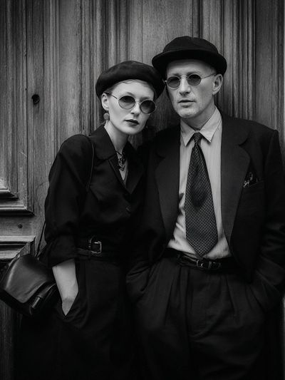 Elegant Couple in Black and White Photography Poster. poster print