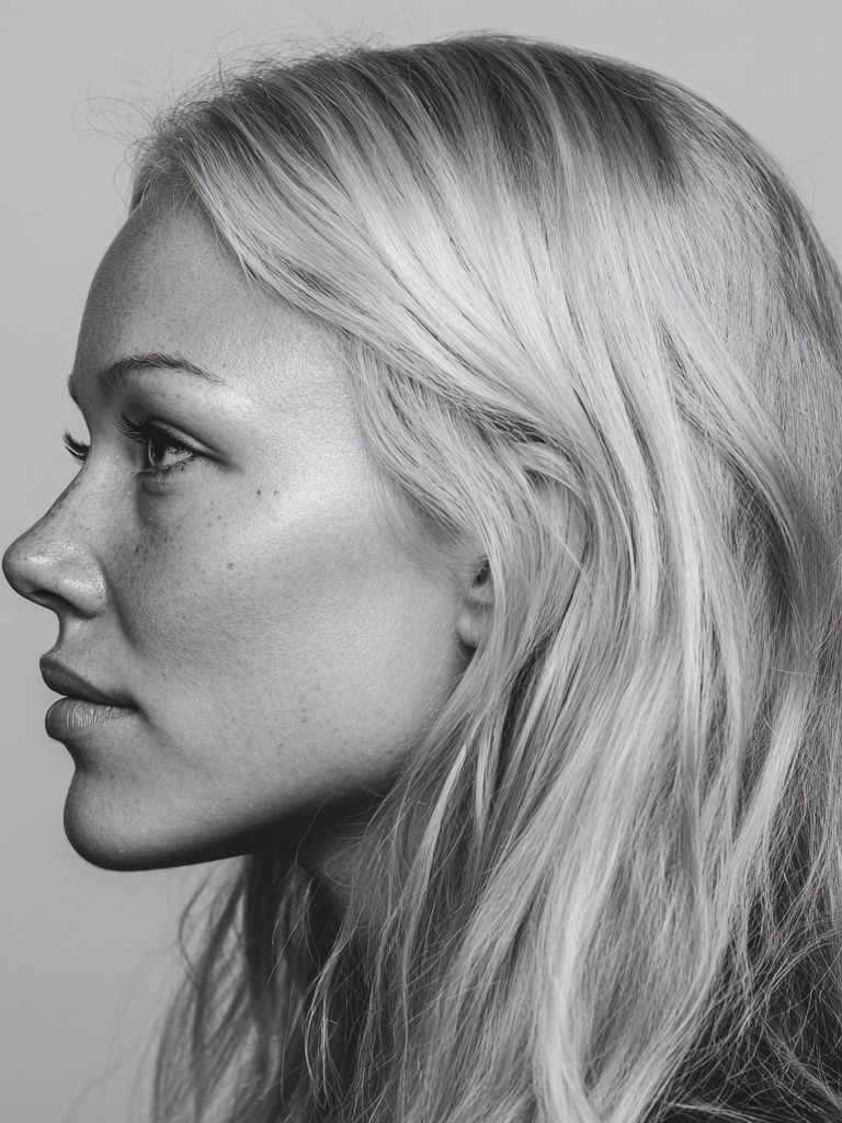 Profile Portrait — Black-White Print. poster detail