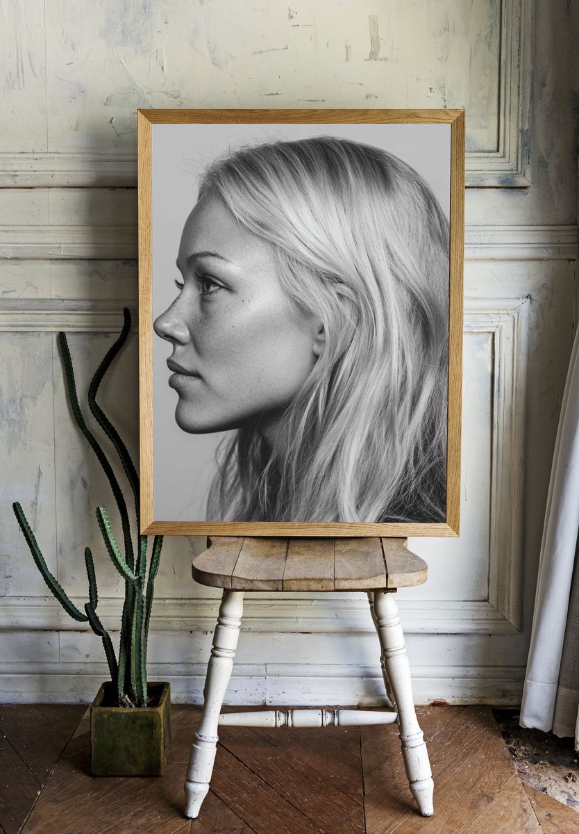 Profile Portrait — Black-White Print. — room view 1