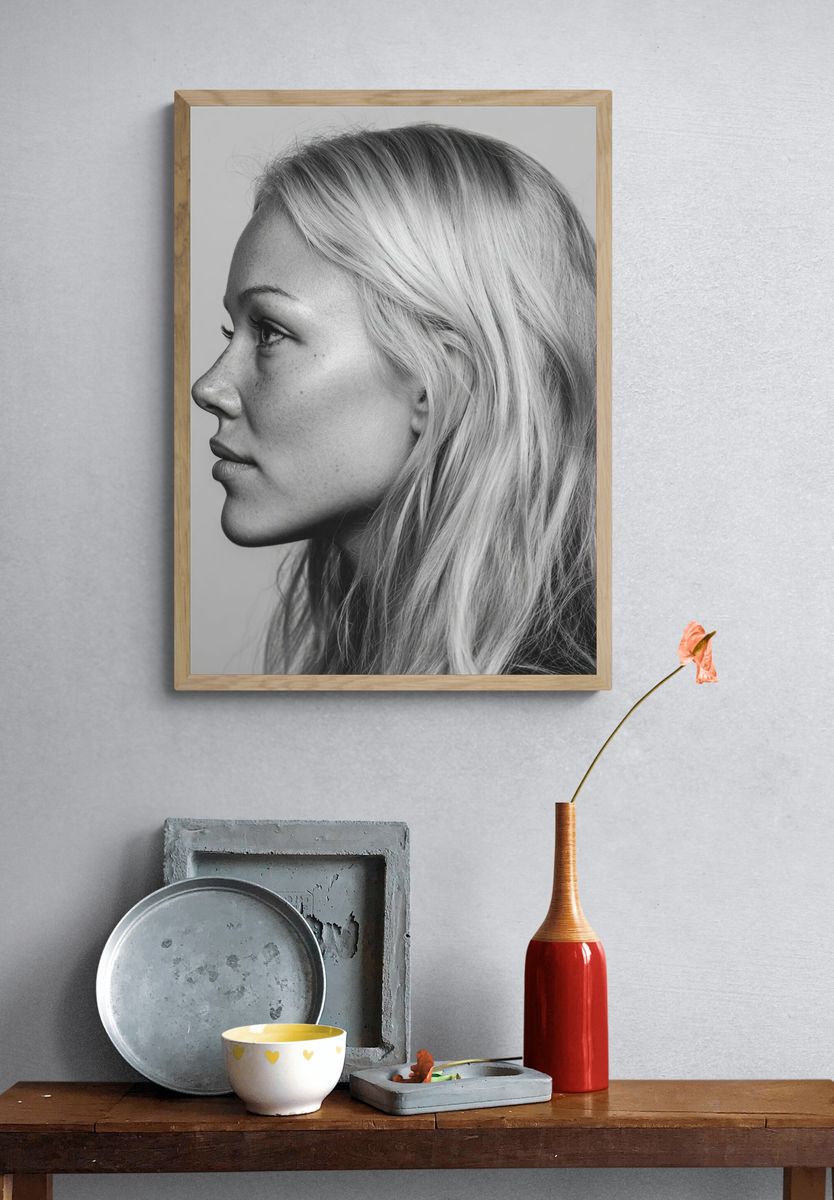 Profile Portrait — Black-White Print. — room view 3