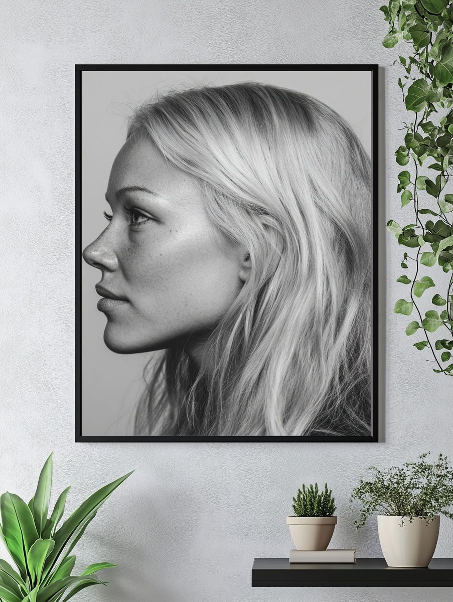Profile Portrait — Black-White Print. — room view 4