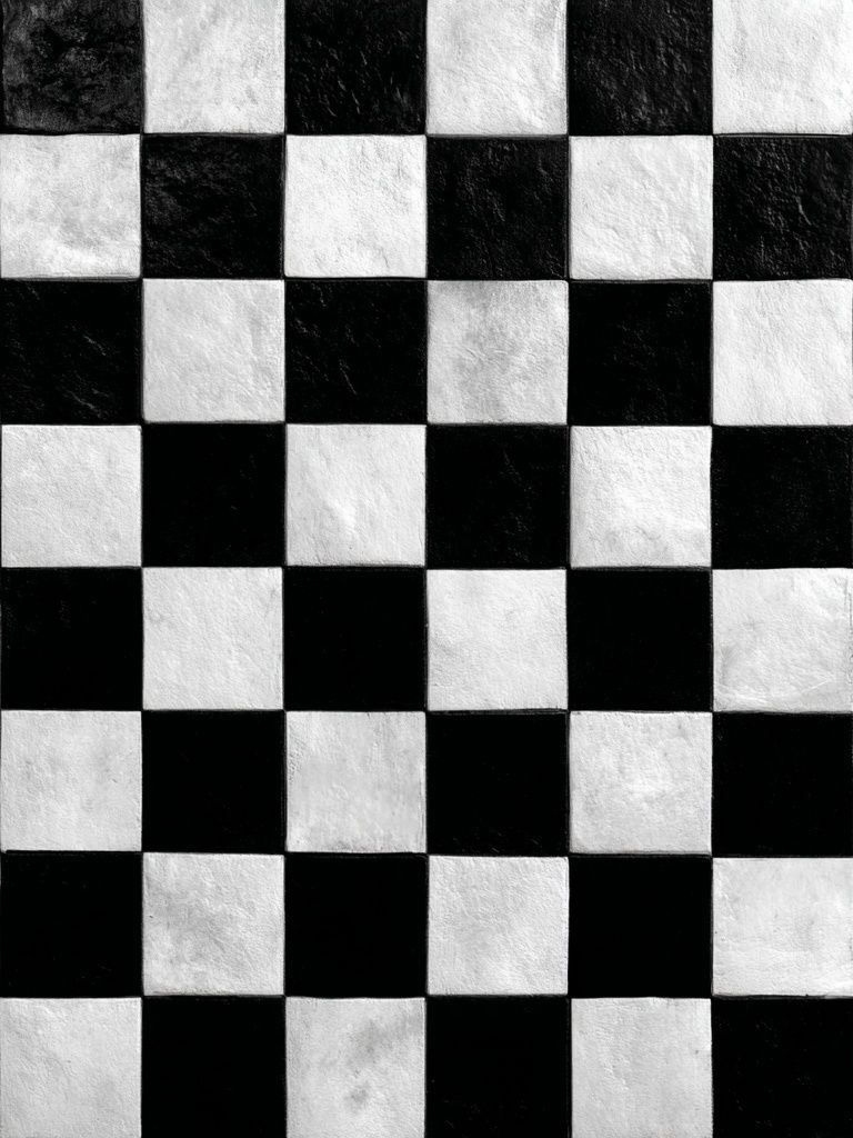 Black and White Checkerboard Poster. poster detail
