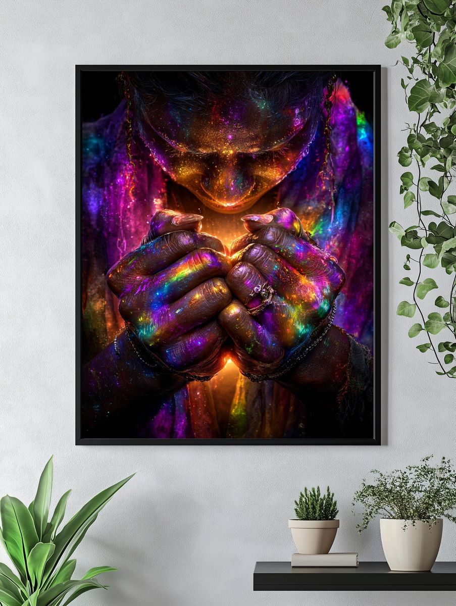 Cosmic Hands — Fine Art Print. — room view 4