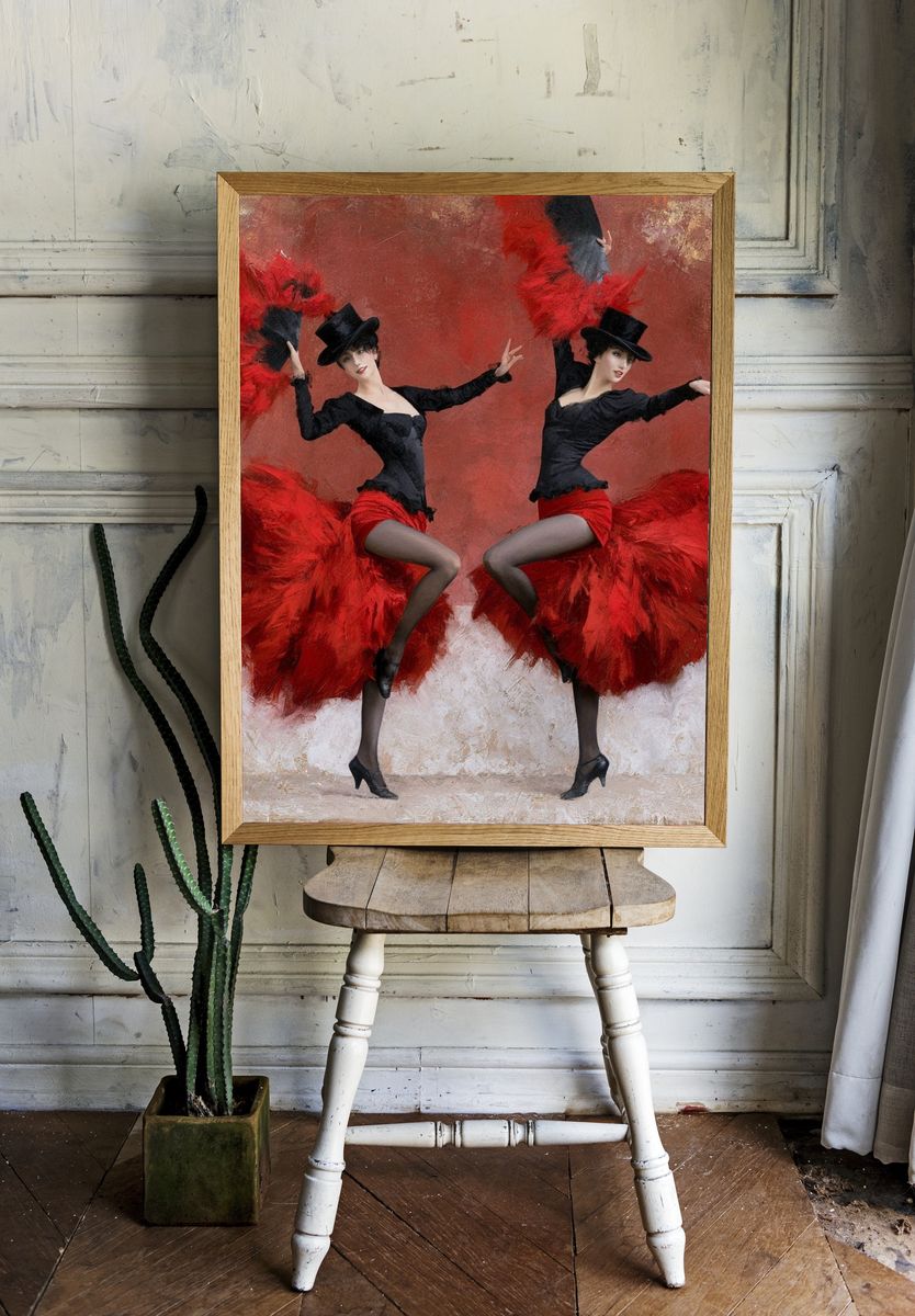 Cabaret Dancers Fine-Art Poster. room preview