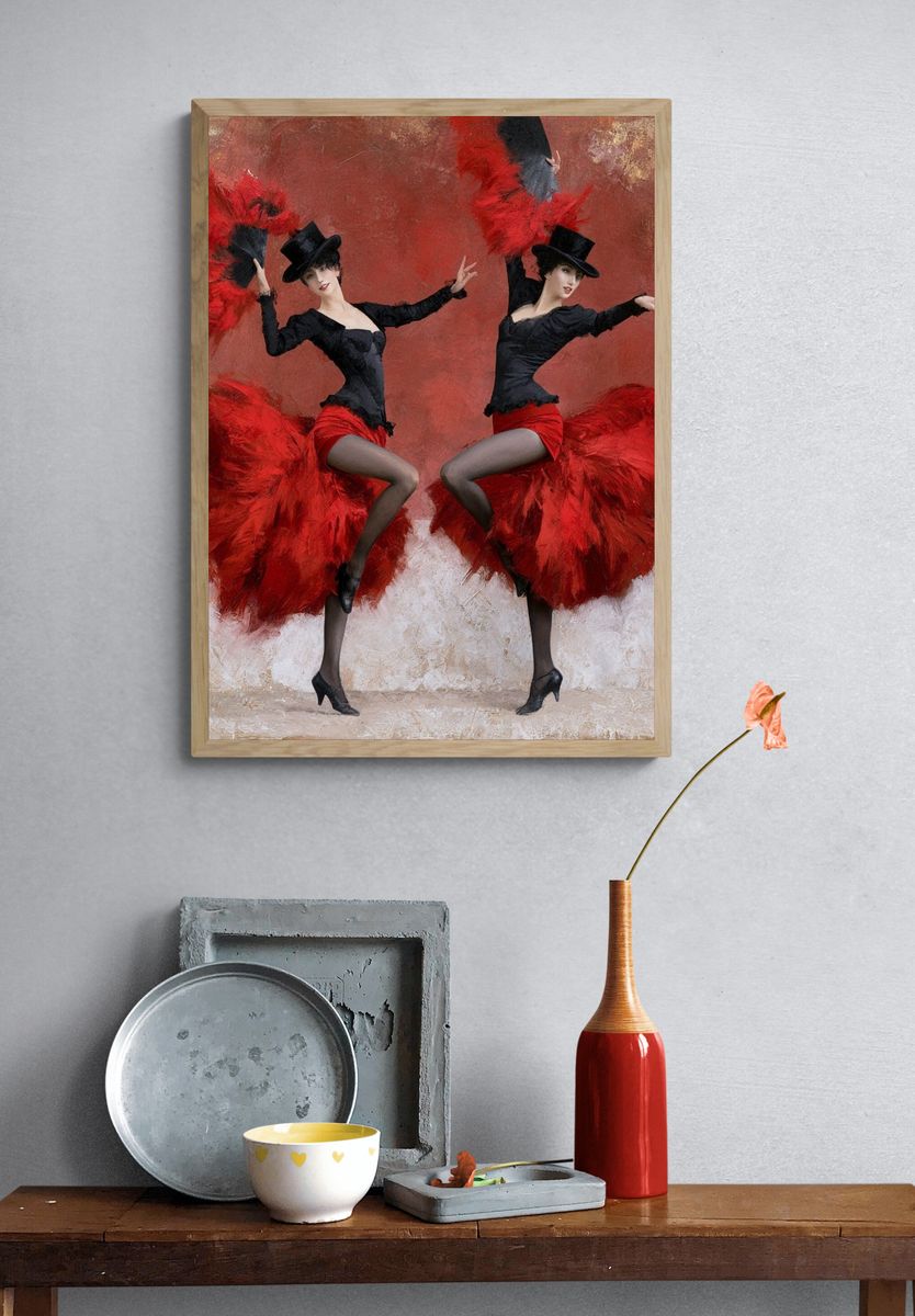Cabaret Dancers Fine-Art Poster. — room view 3