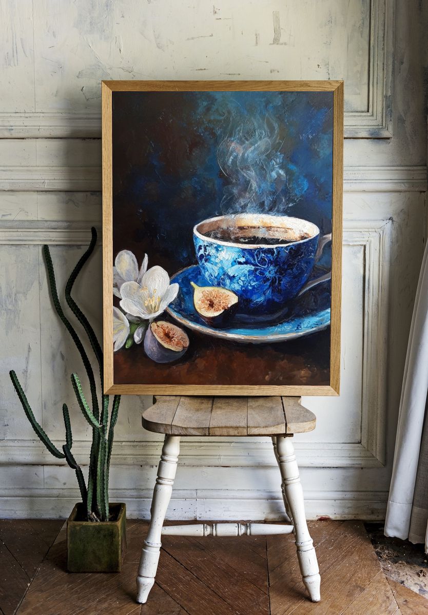 Coffee and Figs — Fine Art Print. — room view 1