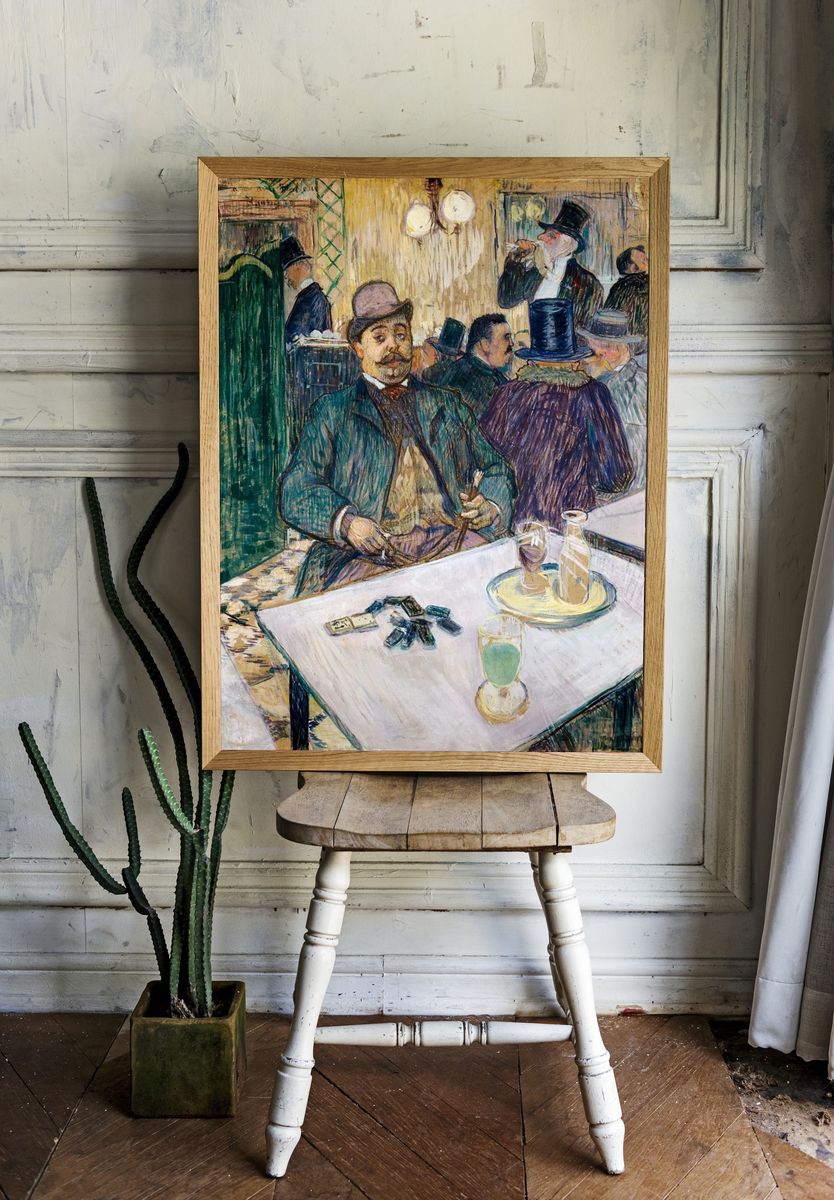Cafe Scene — Fine Art Print. — room view 1