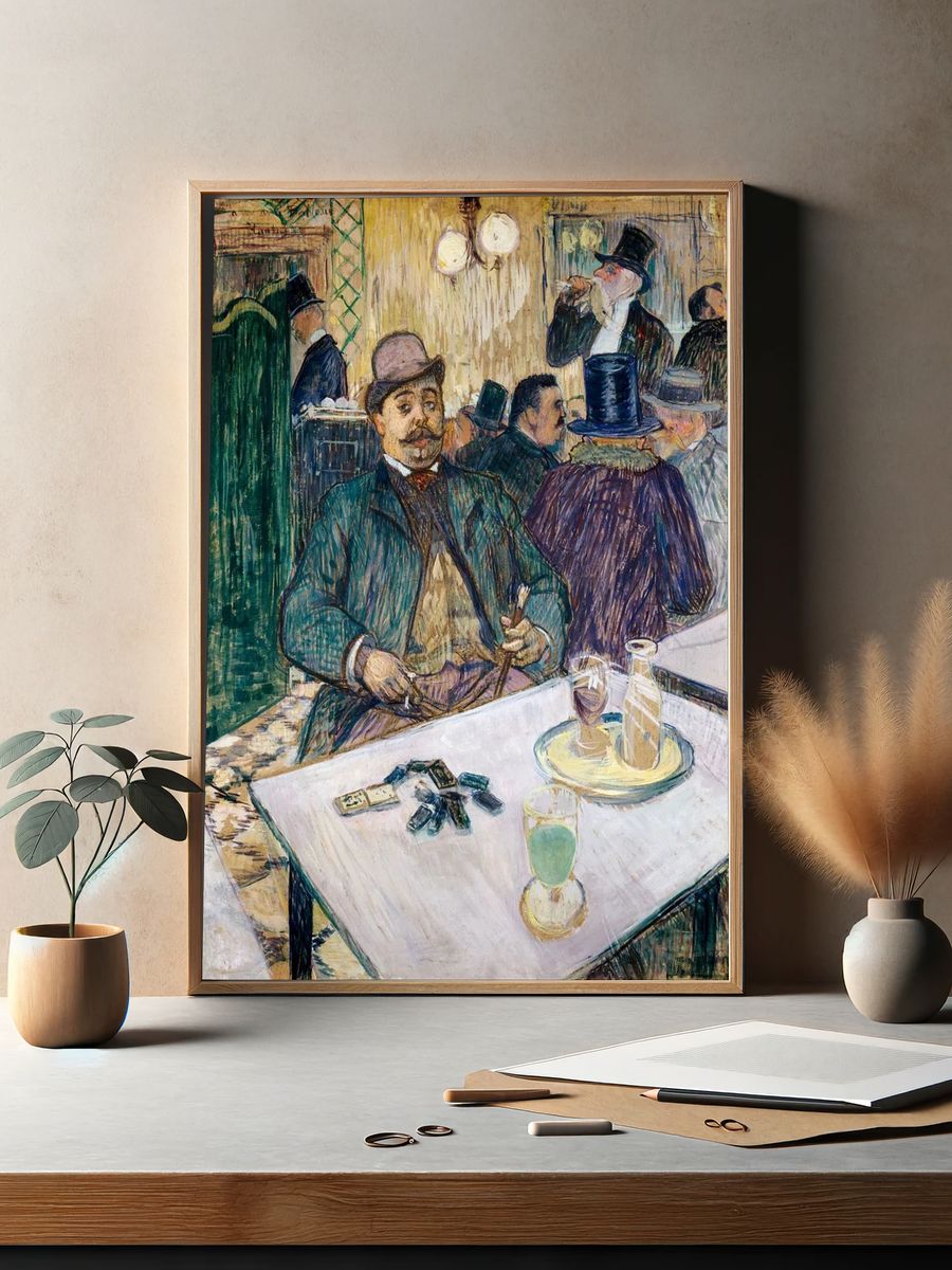Cafe Scene — Fine Art Print. — room view 2