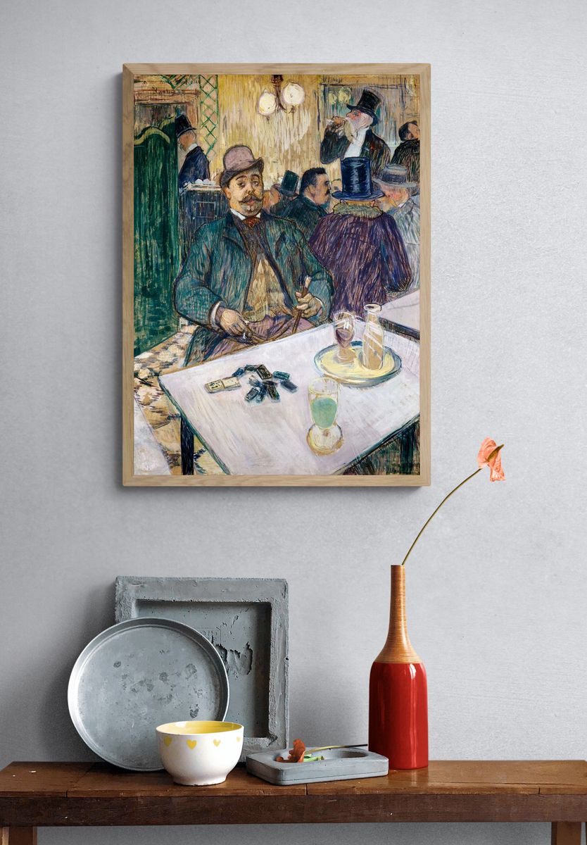 Cafe Scene — Fine Art Print. — room view 3