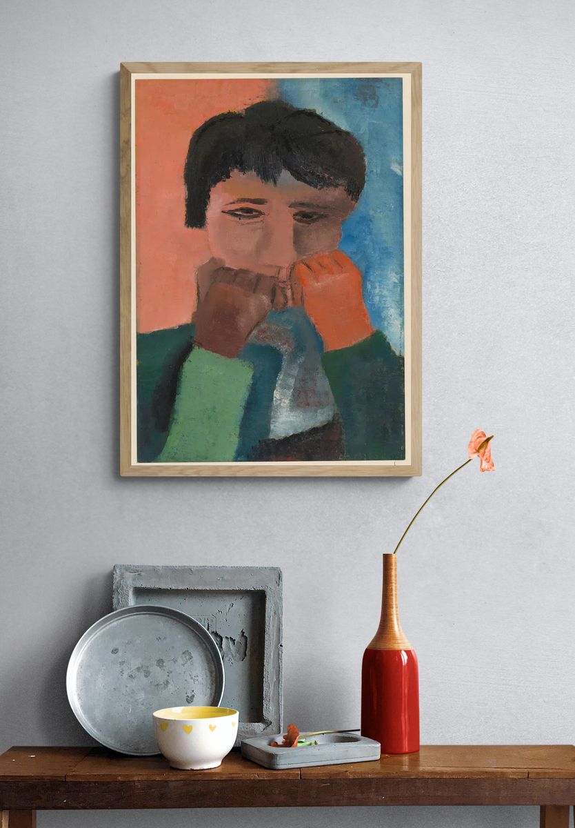 Contemplative Figure — Fine Art Print. — room view 3