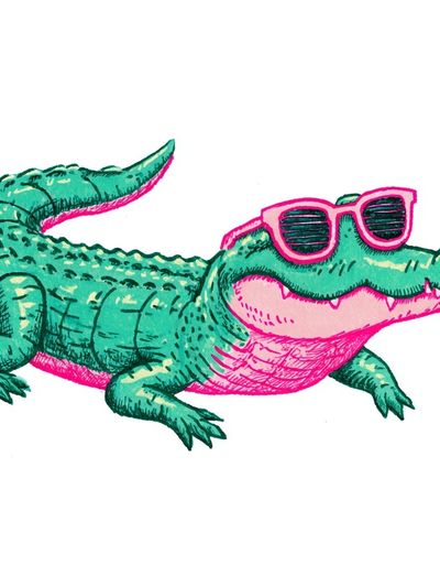 Cool Alligator — Cartoon Print. poster print