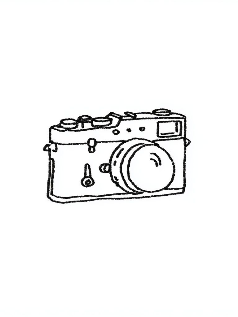 Camera Line-Art Poster. poster detail