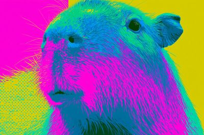Pop Art Capybara Poster. poster