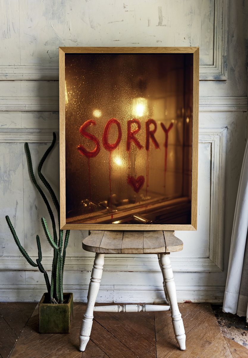 Sorry — Conceptual Art Print. — room view 1