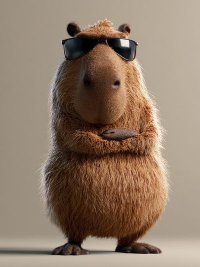 Cool Capybara Photography Poster.
