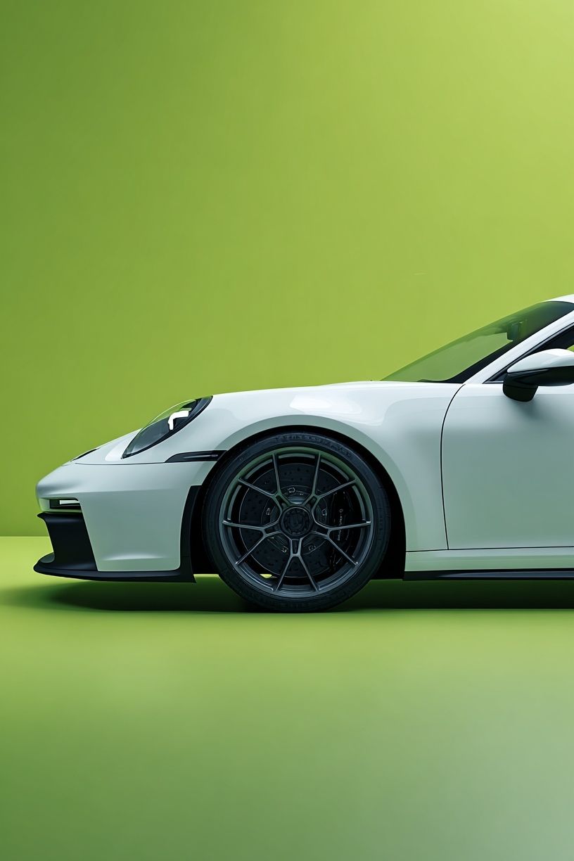 White Sports Car — Modern Photography Print. poster — photography art