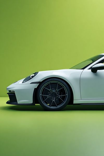 White Sports Car — Modern Photography Print. poster