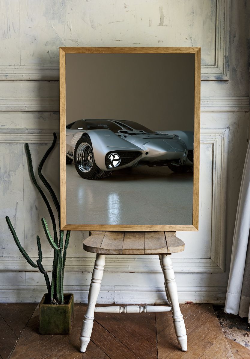 Futuristic Concept Car Photography Poster. — room view 1