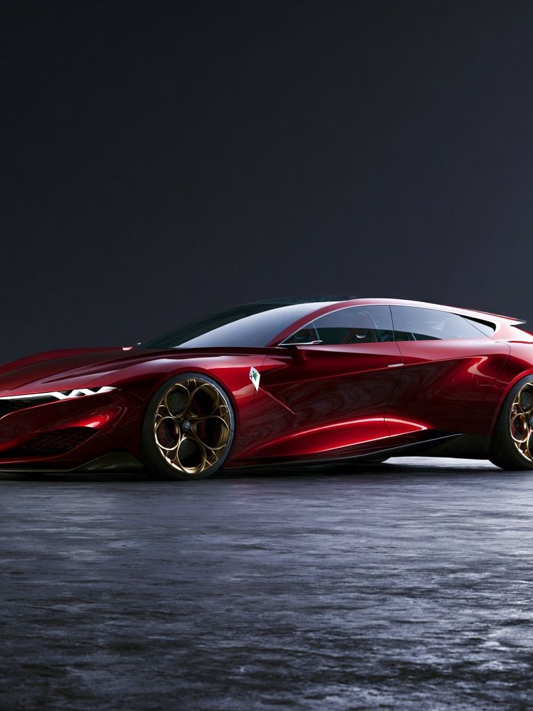 Red Concept Sports Car Photography Poster. poster — photography art