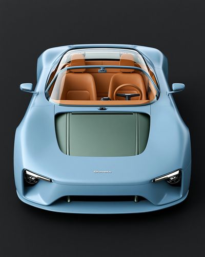 Blue Concept Car Photography Poster.