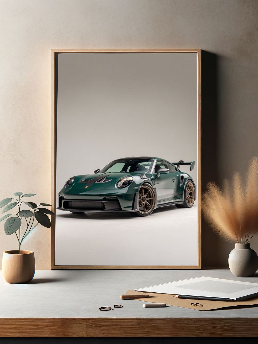 Porsche 911 GT3 RS Photography Poster. — room view 2