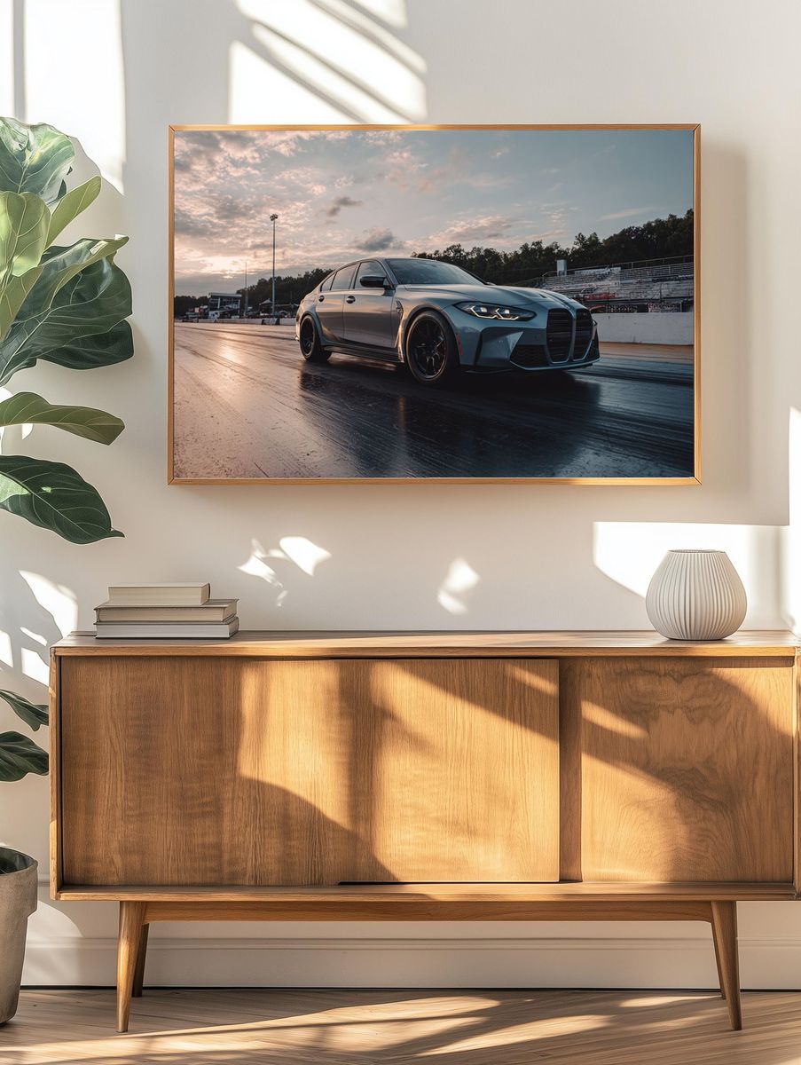 BMW M3 Drag Strip Photography Poster. — room view 3