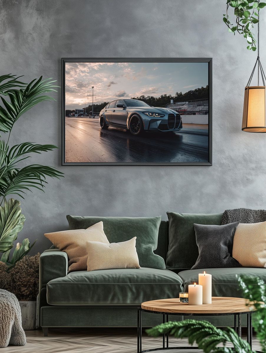 BMW M3 Drag Strip Photography Poster. — room view 4