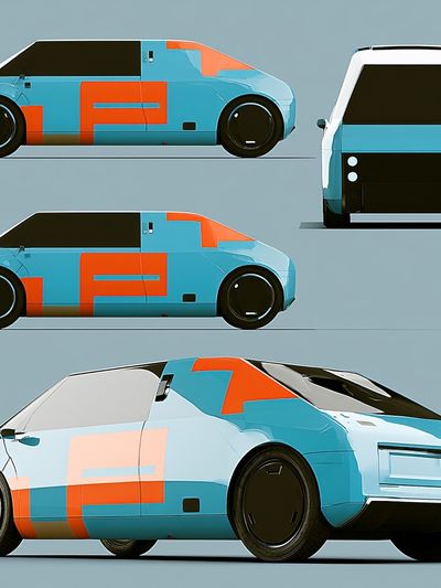 Futuristic Concept Car Photography Poster.