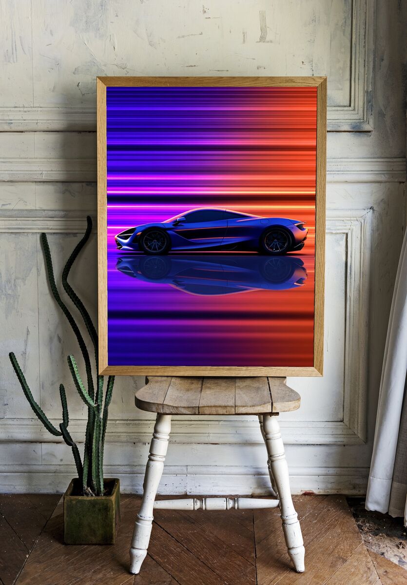 McLaren 720S — Digital Art Print. — room view 1