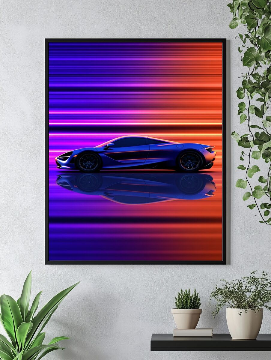 McLaren 720S — Digital Art Print. — room view 4