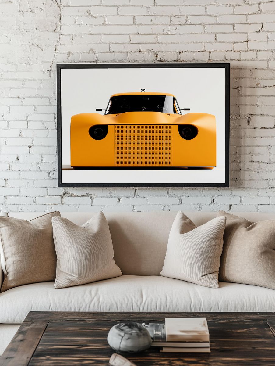 Yellow Concept Car Photography Poster. room preview