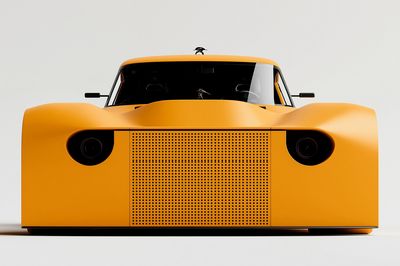 Yellow Concept Car Photography Poster.