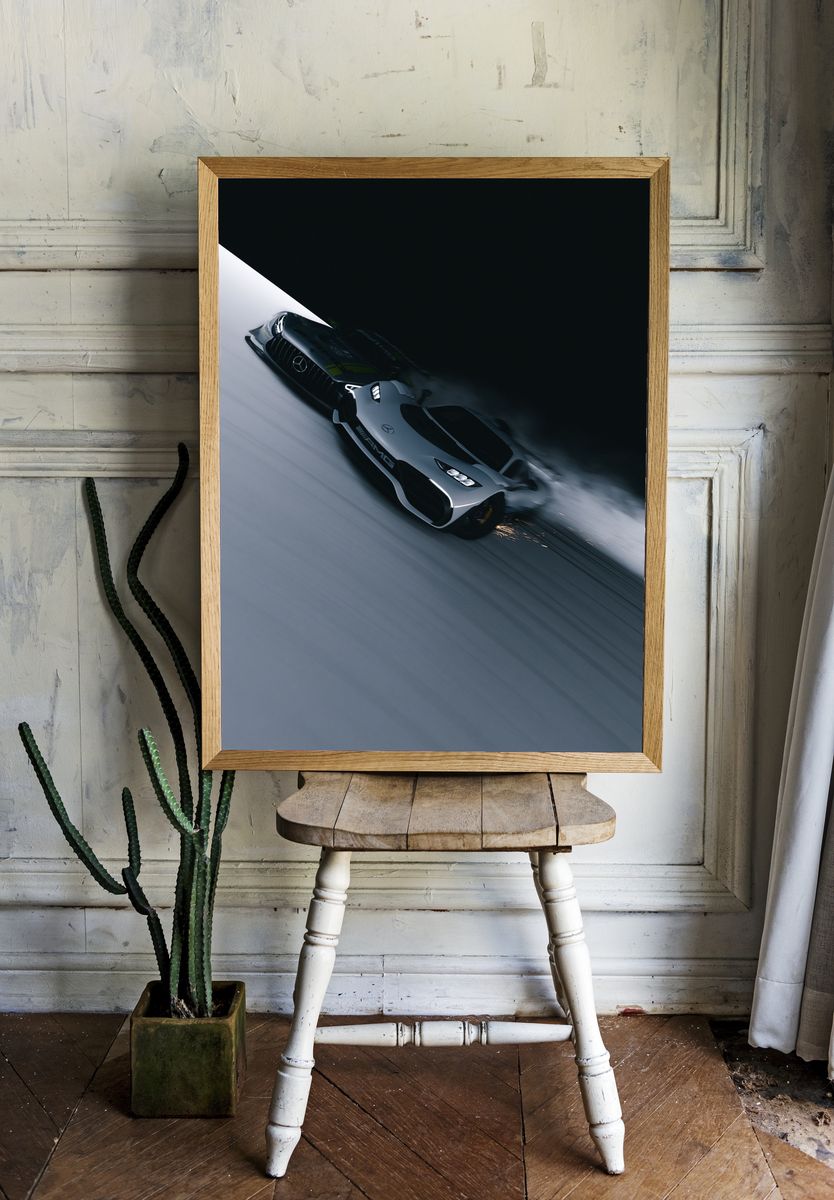 Mercedes-AMG GT Drift Photography Poster. — room view 1