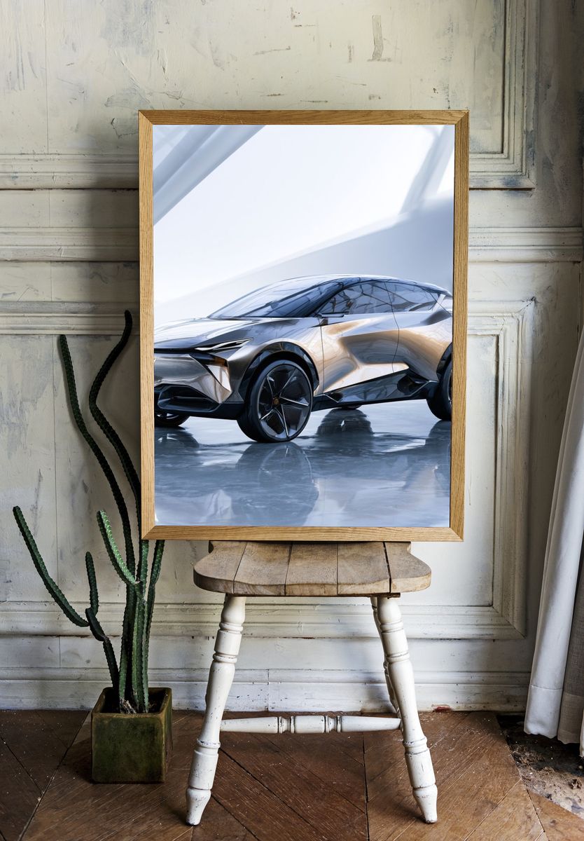 Futuristic Concept Car Photography Poster. — room view 1