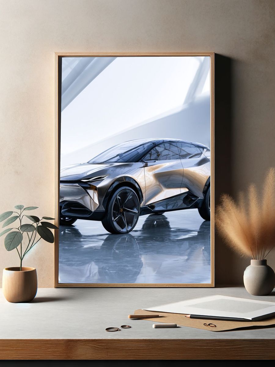 Futuristic Concept Car Photography Poster. — room view 2