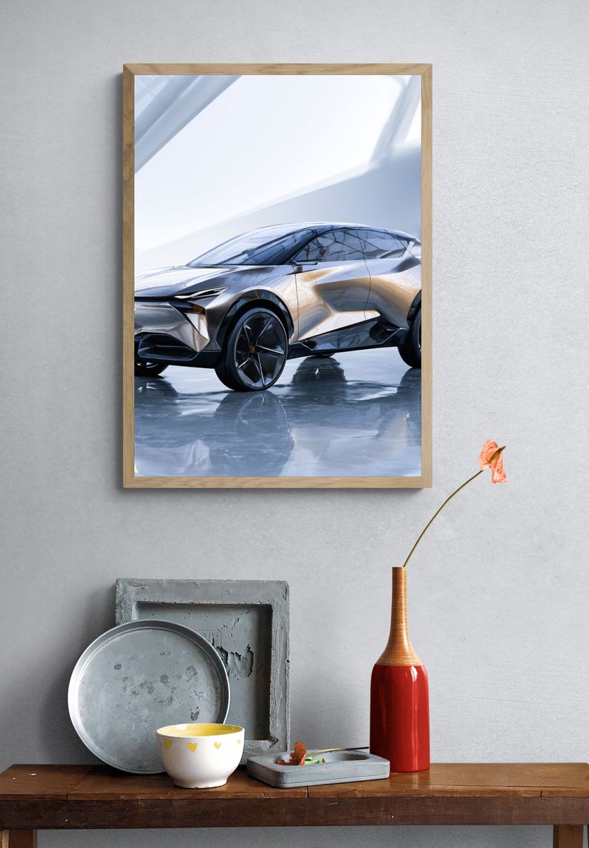 Futuristic Concept Car Photography Poster. — room view 3