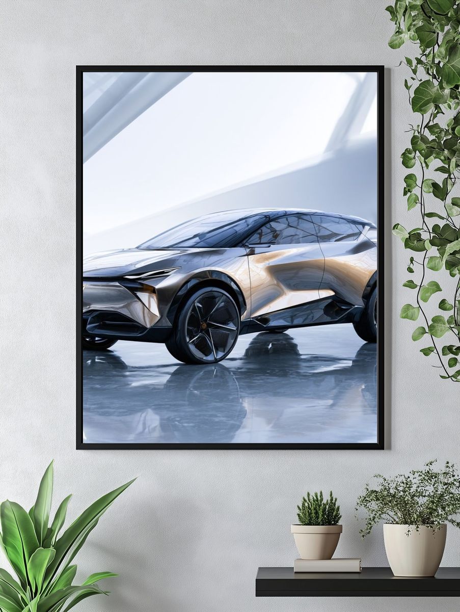 Futuristic Concept Car Photography Poster. — room view 4