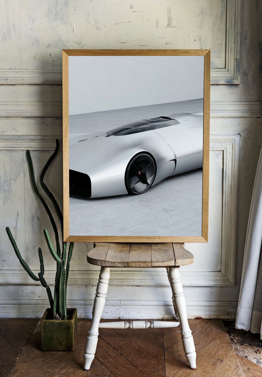 Futuristic Concept Car Photography Poster. room preview