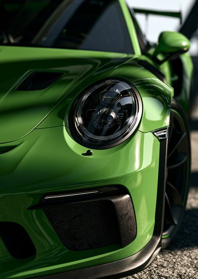 Green Sports Car Photography Poster.