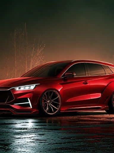 Red Sports SUV Photography Poster. poster — photography art