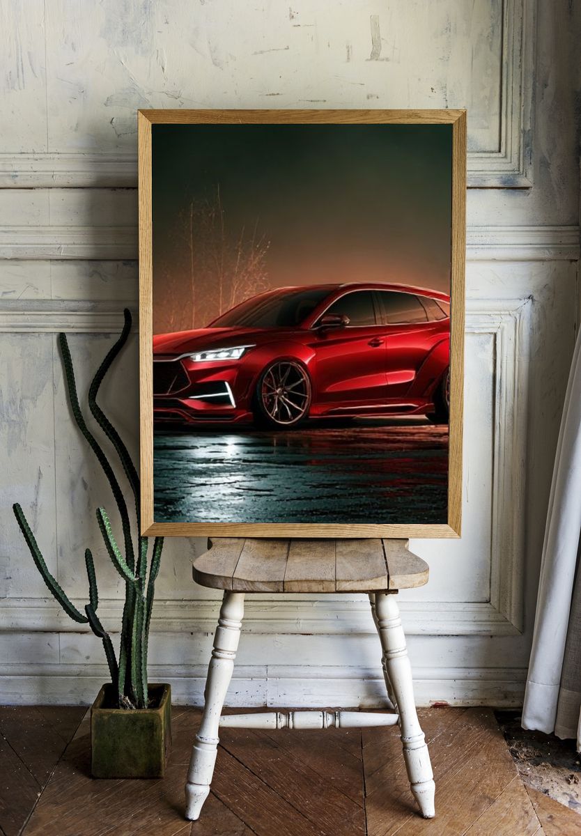 Red Sports SUV Photography Poster. room preview