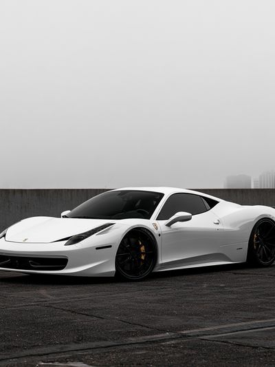 White Ferrari 458 Photography Poster.