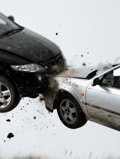 Car Crash Action Photography Poster.