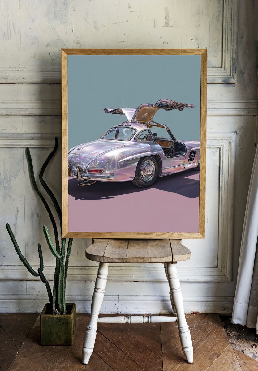 Classic Mercedes-Benz Gullwing — Art Print room preview