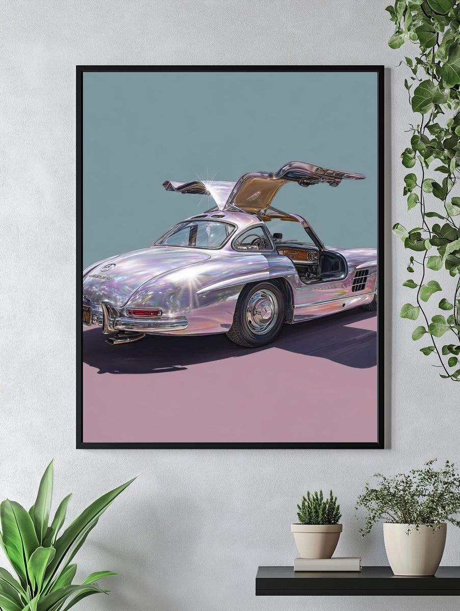 Classic Mercedes-Benz Gullwing — Art Print. — room view 4