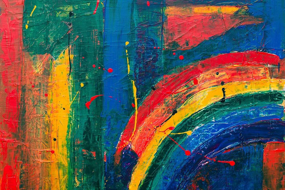 Colorful Abstract Rainbow Poster. poster — abstract art
