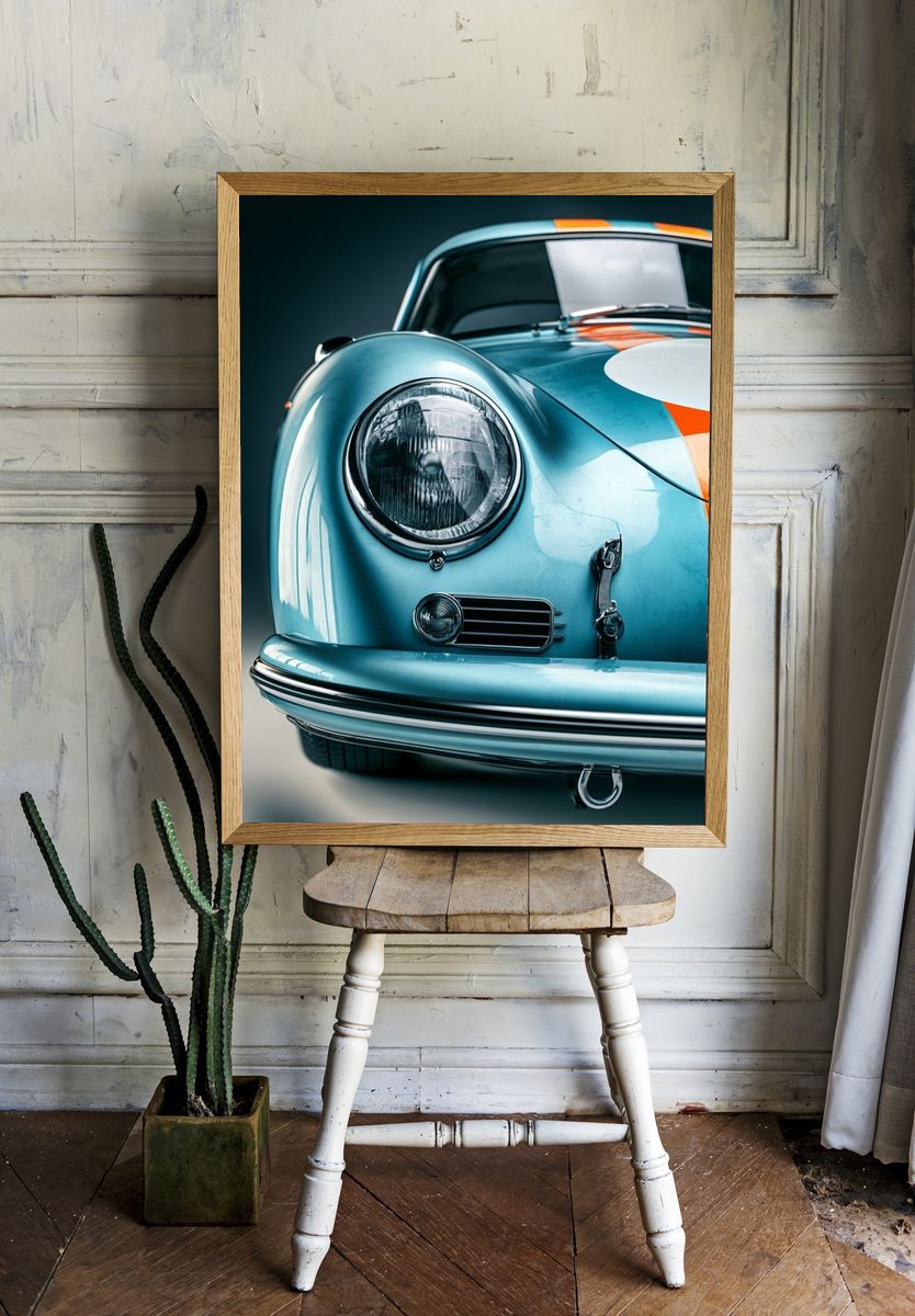 Classic Racing Car Photography Poster. room preview