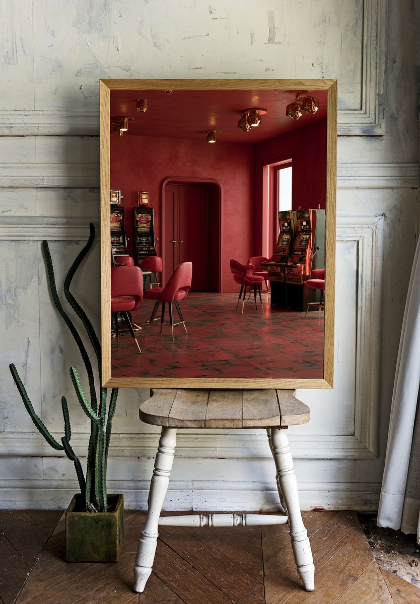 Red Casino Interior Photography Poster. room preview
